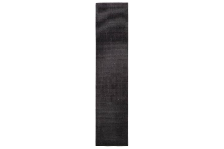 Matto luonnollinen sisal 80x350 cm musta - Musta - Juuttimatto & Hamppumatto - Sisalmatto