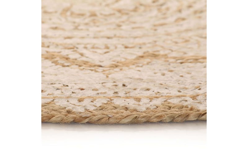 Pyöreä matto kuvioitu punottu juutti 150 cm - Beige - Kodintekstiilit & matot - Matto - Moderni matto - Sisalmatto