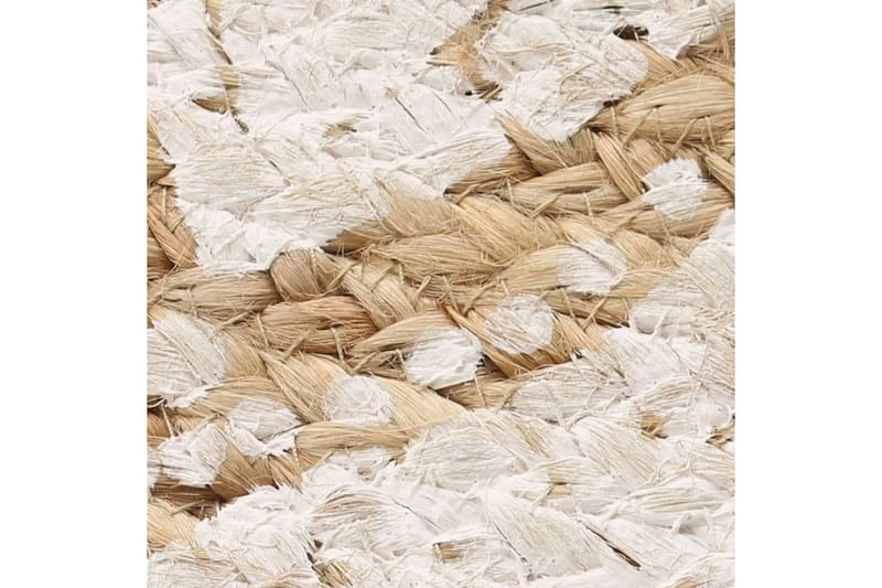 Pyöreä matto kuvioitu punottu juutti 90 cm - Beige - Kodintekstiilit & matot - Matto - Moderni matto - Sisalmatto