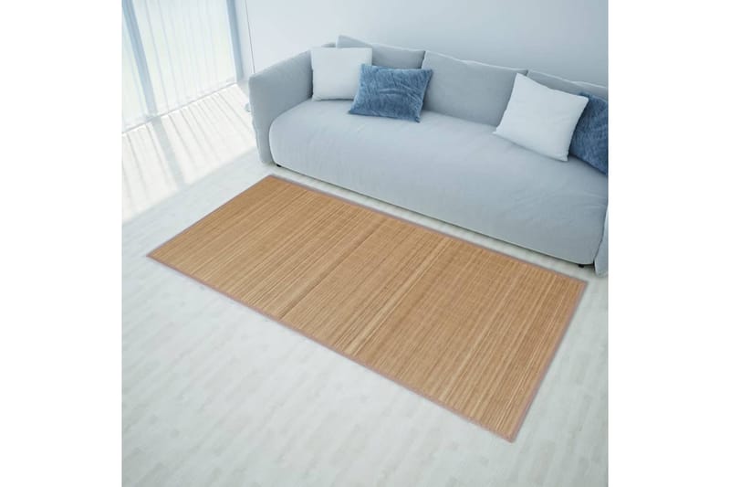 Ruskea Suorakaide Bambumatto 120 x 180 cm - Ruskea - Kodintekstiilit & matot - Matto - Moderni matto - Sisalmatto