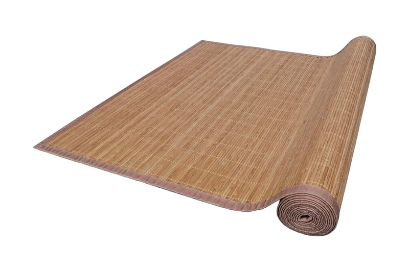Ruskea Suorakaide Bambumatto 120 x 180 cm - Ruskea - Kodintekstiilit & matot - Matto - Moderni matto - Sisalmatto