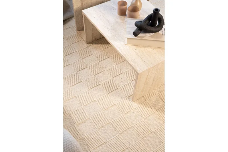 Sydney Villamatto 200x200 cm - Beige - Kodintekstiilit & matot - Matto - Moderni matto - Villamatto