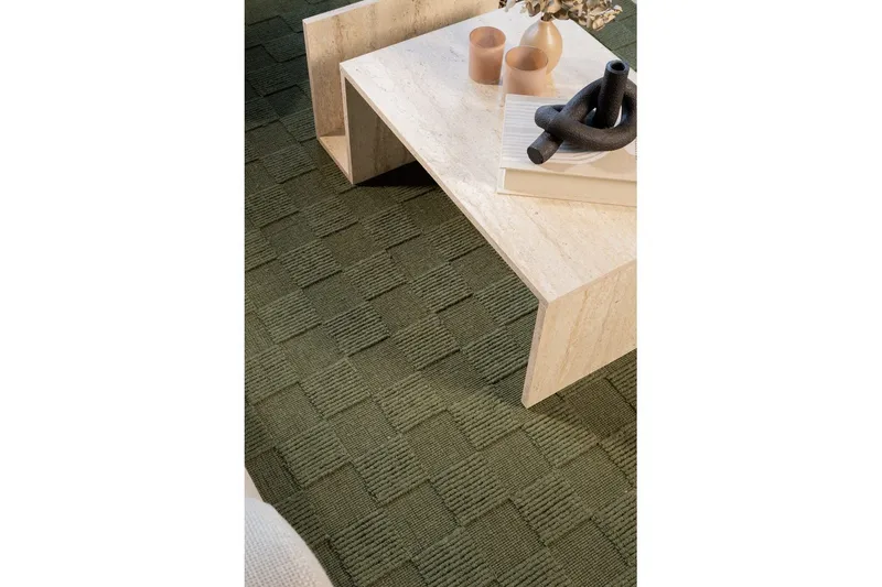 Sydney Villamatto 200x200 cm - Vihreä - Kodintekstiilit & matot - Matto - Moderni matto - Villamatto