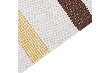 Tasapainokudottu Hisarli - Ruskea, keltainen, oranssi, beige, 140x200 cm - Kodintekstiilit & matot - Matto - Moderni matto - Puuvillamatto