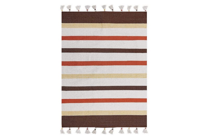Tasapainokudottu Hisarli, Ruskea, keltainen, oranssi, beige, 140x200 cm