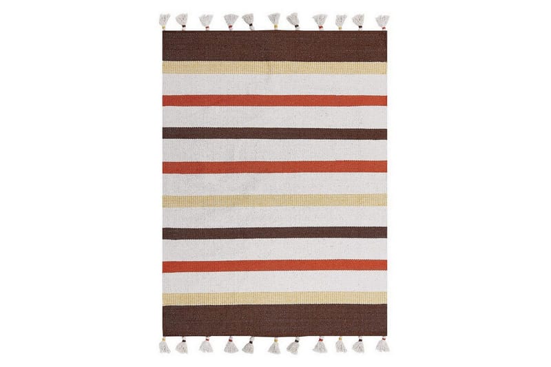 Tasapainokudottu Hisarli - Ruskea, keltainen, oranssi, beige, 140x200 cm - Kodintekstiilit & matot - Matto - Moderni matto - Puuvillamatto
