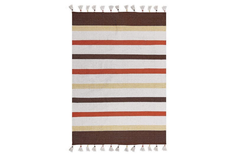 Tasapainokudottu Hisarli, Ruskea, keltainen, oranssi, beige, 160x230 cm