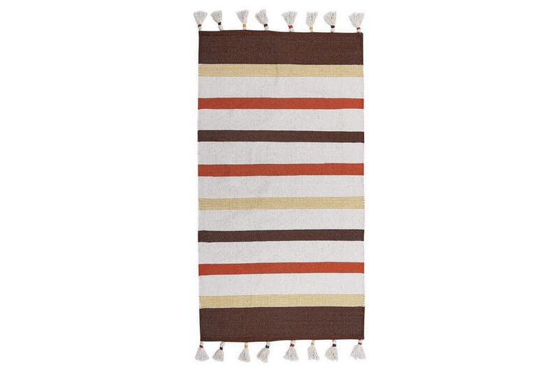 Tasapainokudottu Hisarli - Ruskea, keltainen, oranssi, beige, 80x150 cm - Kodintekstiilit & matot - Matto - Moderni matto - Puuvillamatto