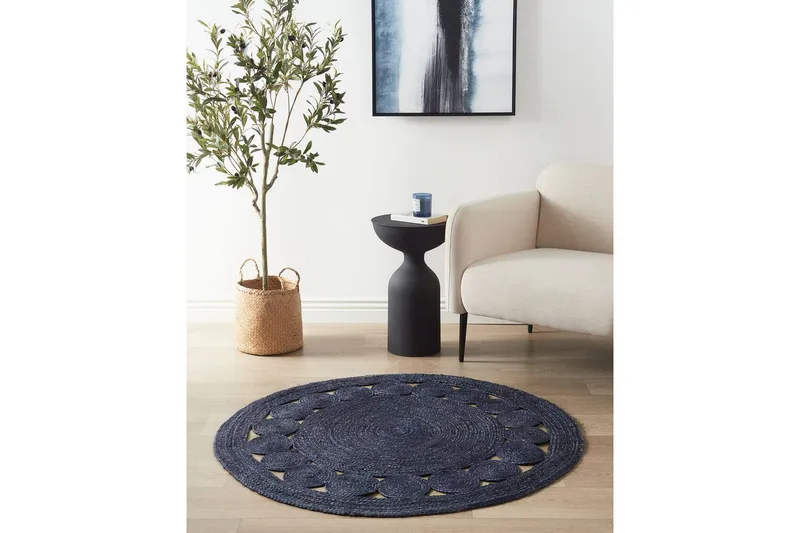 Tasokudos Koyunlu - Sininen - Kodintekstiilit & matot - Matto - Moderni matto - Juuttimatto & Hamppumatto