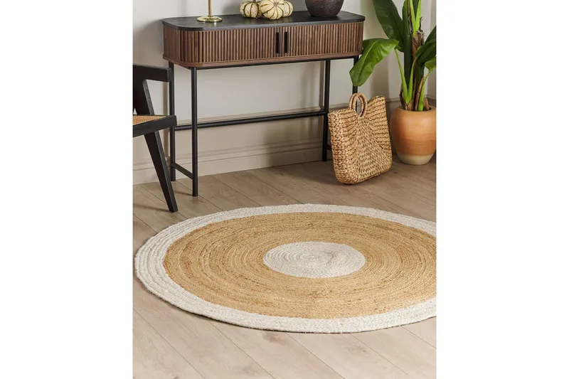 Tasokudos Yayalar - Beige, valkoinen - Kodintekstiilit & matot - Matto - Moderni matto - Juuttimatto & Hamppumatto