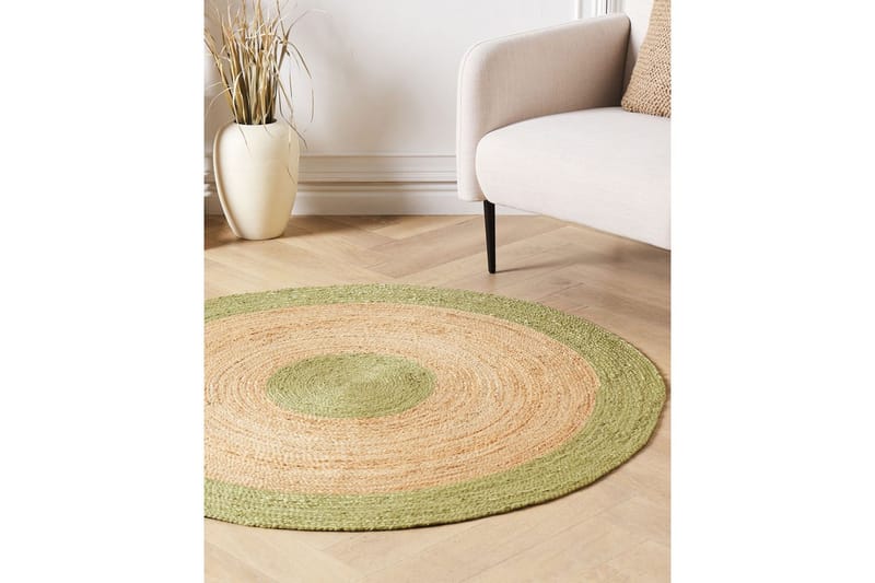 Tasokudos Yayalar - Beige, Vihreä - Kodintekstiilit & matot - Matto - Moderni matto - Juuttimatto & Hamppumatto