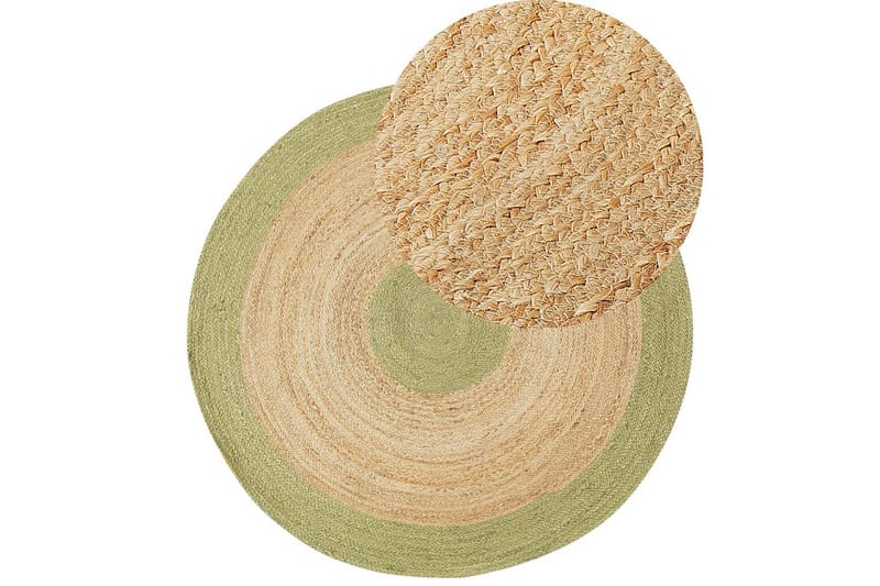 Tasokudos Yayalar - Beige, Vihreä - Kodintekstiilit & matot - Matto - Moderni matto - Juuttimatto & Hamppumatto