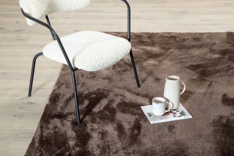 Tasokudottu Matto Blanca 160x230 cm - Ruskea - Kodintekstiilit & matot - Matto - Moderni matto - Nukkamatto