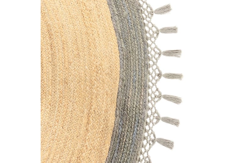 Tasokutoinen Marts - Beige, Harmaa, 200x200 cm - Kodintekstiilit & matot - Matto - Moderni matto - Juuttimatto & Hamppumatto