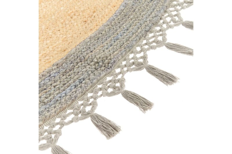 Tasokutoinen Marts - Beige, Harmaa, 200x200 cm - Kodintekstiilit & matot - Matto - Moderni matto - Juuttimatto & Hamppumatto