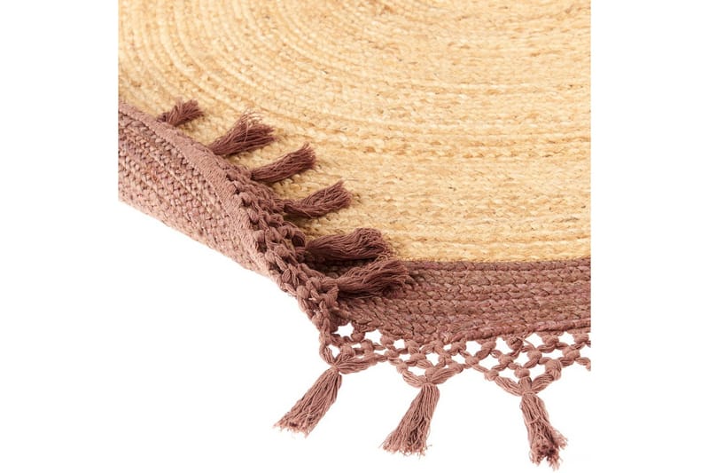 Tasokutoinen Marts - Beige, Ruskea, 140x140 cm - Kodintekstiilit & matot - Matto - Moderni matto - Juuttimatto & Hamppumatto