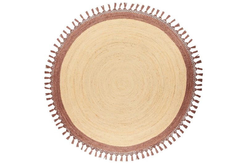 Tasokutoinen Marts - Beige, Ruskea, 200x200 cm - Kodintekstiilit & matot - Matto - Moderni matto - Juuttimatto & Hamppumatto