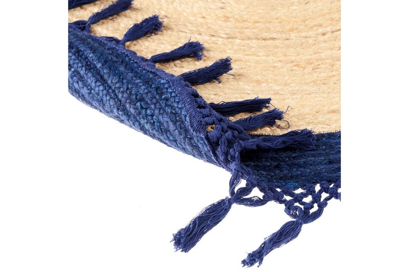 Tasokutoinen Marts - Beige, Sininen, 140x140 cm - Kodintekstiilit & matot - Matto - Moderni matto - Juuttimatto & Hamppumatto