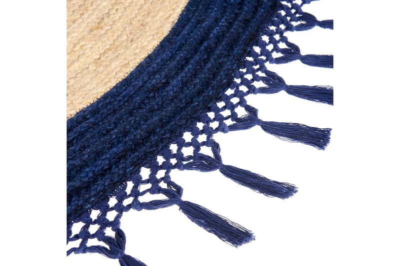 Tasokutoinen Marts - Beige, Sininen, 140x140 cm - Kodintekstiilit & matot - Matto - Moderni matto - Juuttimatto & Hamppumatto