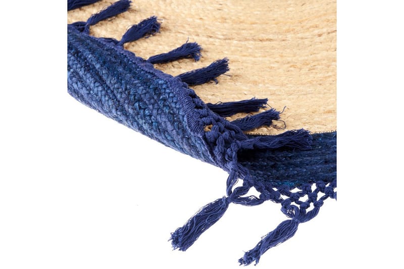 Tasokutoinen Marts - Beige, Sininen, 200x200 cm - Kodintekstiilit & matot - Matto - Moderni matto - Juuttimatto & Hamppumatto