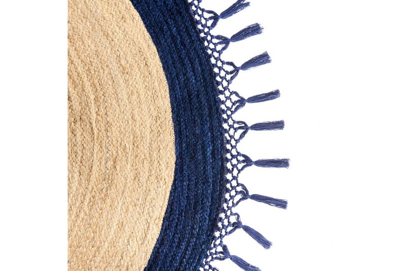 Tasokutoinen Marts - Beige, Sininen, 200x200 cm - Kodintekstiilit & matot - Matto - Moderni matto - Juuttimatto & Hamppumatto