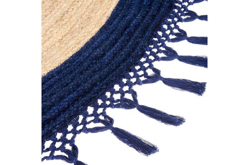 Tasokutoinen Marts - Beige, Sininen, 200x200 cm - Kodintekstiilit & matot - Matto - Moderni matto - Juuttimatto & Hamppumatto