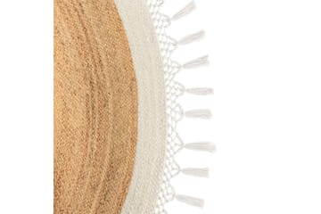 Tasokutoinen Marts - Beige, valkoinen, 200x200 cm - Kodintekstiilit & matot - Matto - Moderni matto - Sisalmatto