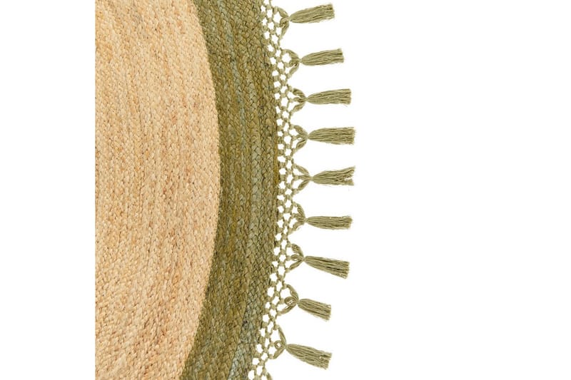 Tasokutoinen Marts - Beige, Vihreä, 200x200 cm - Kodintekstiilit & matot - Matto - Moderni matto - Juuttimatto & Hamppumatto