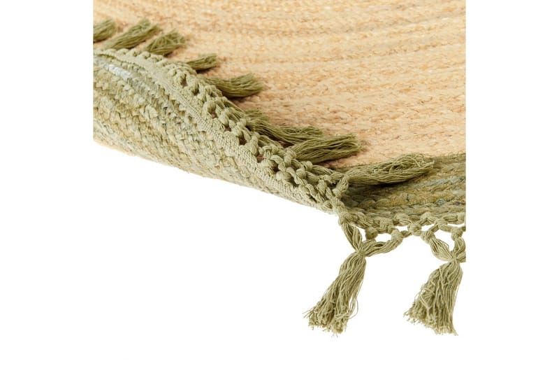Tasokutoinen Marts - Beige, Vihreä, 200x200 cm - Kodintekstiilit & matot - Matto - Moderni matto - Juuttimatto & Hamppumatto