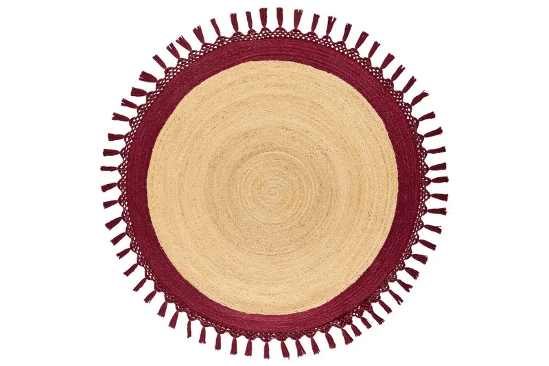 Tasokutoinen Marts, Beige, Punainen, 140x140 cm