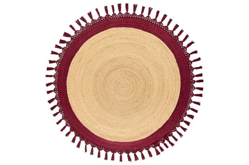 Tasokutoinen Marts, Beige, Punainen, 140x140 cm