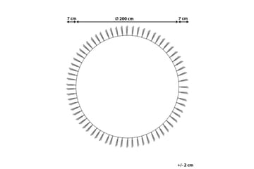 Tasokutoinen Marts - Beige, Punainen, 200x200 cm - Kodintekstiilit & matot - Matto - Moderni matto - Sisalmatto