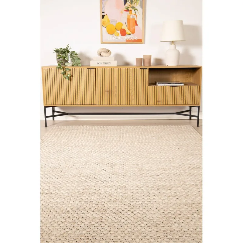 Ullmatta KM Home Natur 240x340 cm - Kodintekstiilit & matot - Matto - Moderni matto - Villamatto