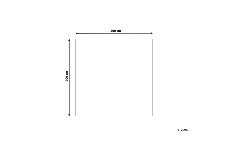 Villamatto Ahmetli 200x200 cm Neliömäinen - Musta/Valkoinen - Kodintekstiilit & matot - Matto - Moderni matto - Villamatto