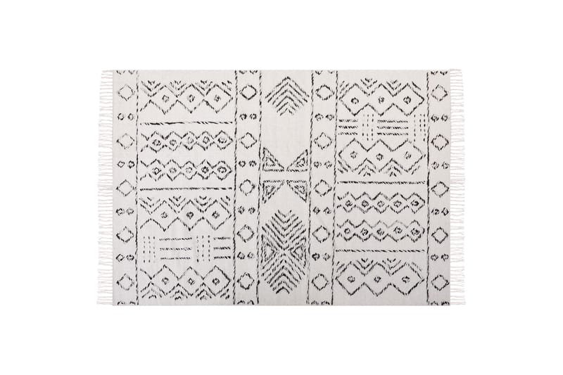 Villamatto Alkent 160x230 cm - Musta/Valkoinen - Kodintekstiilit & matot - Matto - Moderni matto - Villamatto