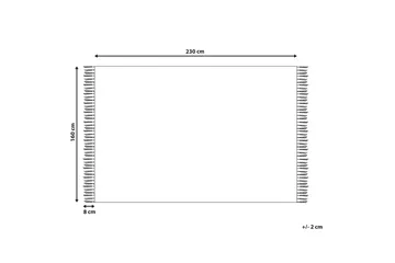 Villamatto Alkent 160x230 cm - Musta/Valkoinen - Kodintekstiilit & matot - Matto - Moderni matto - Villamatto