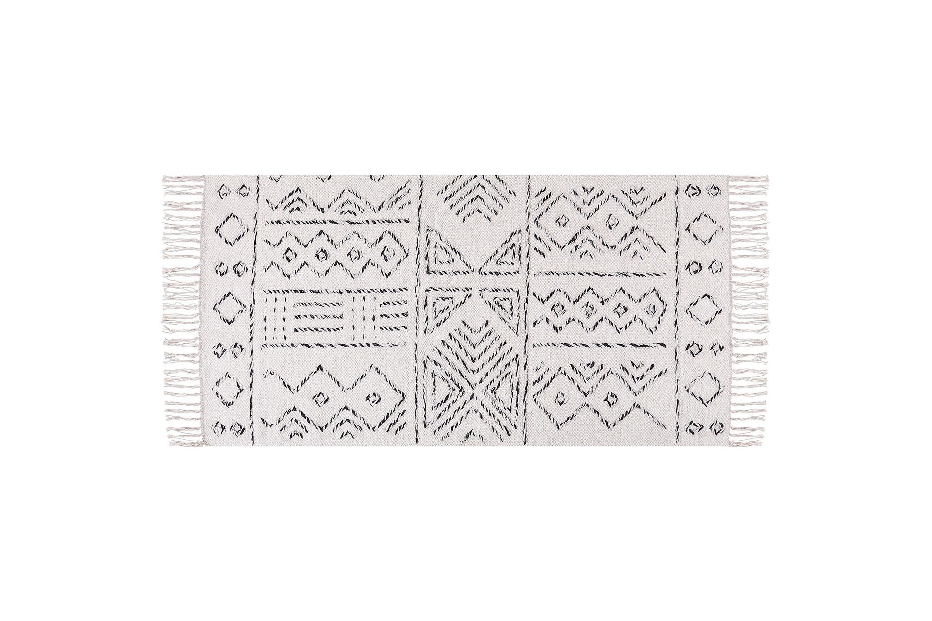 Villamatto Alkent 80x150 cm - Musta/Valkoinen