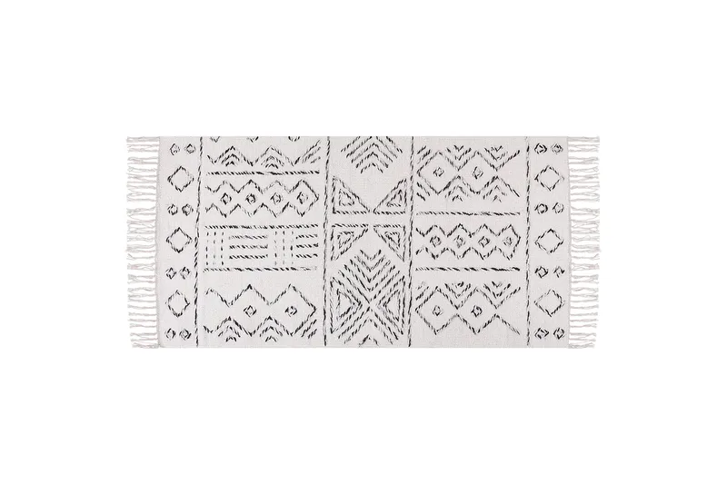 Villamatto Alkent 80x150 cm, Musta/Valkoinen