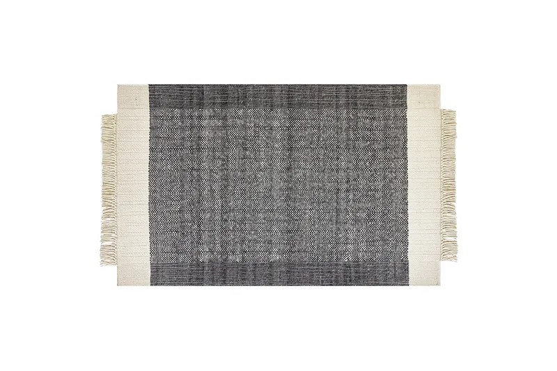 Villamatto Atlanti 140x200 cm, Musta/Valkoinen