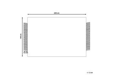 Villamatto Atlanti 140x200 cm - Musta/Valkoinen - Kodintekstiilit & matot - Matto - Moderni matto - Villamatto