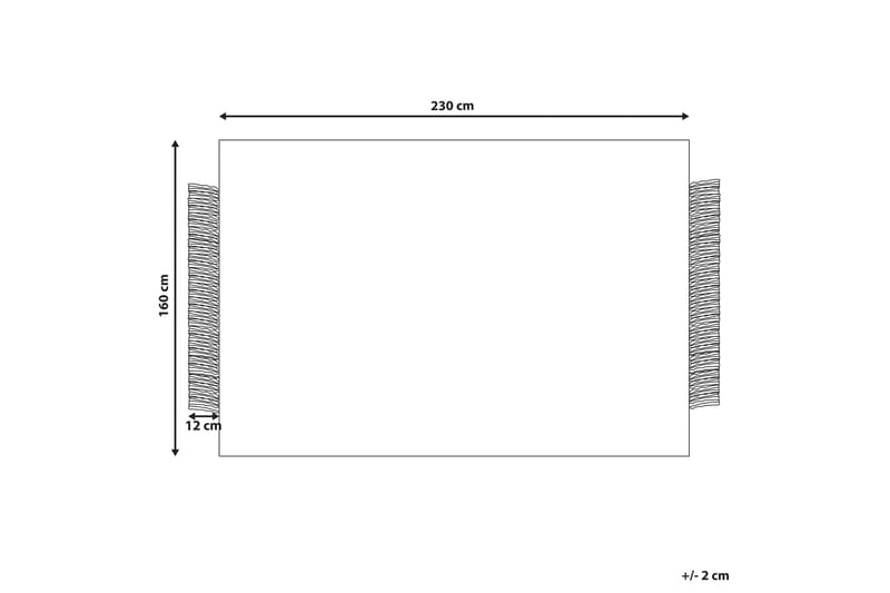 Villamatto Atlanti 160x230 cm - Musta/Valkoinen - Kodintekstiilit & matot - Matto - Moderni matto - Villamatto