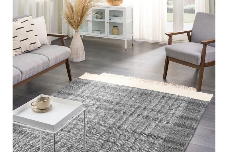 Villamatto Atlanti 160x230 cm - Musta/Valkoinen - Kodintekstiilit & matot - Matto - Moderni matto - Villamatto