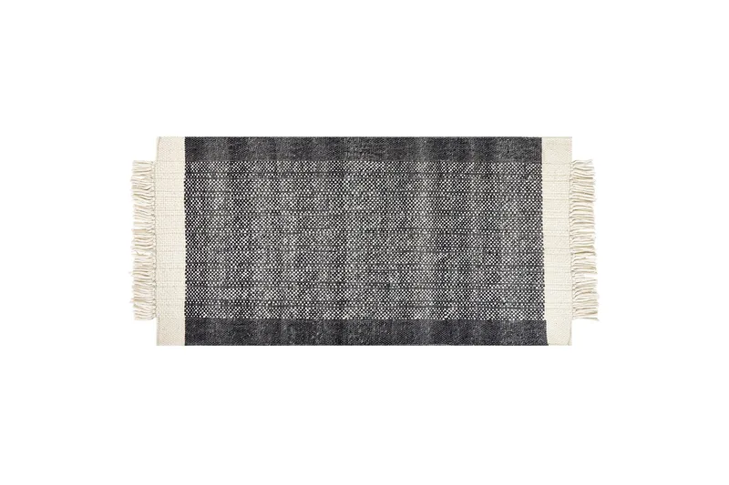 Villamatto Atlanti 80x150 cm, Musta/Valkoinen