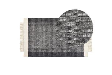 Villamatto Atlanti 80x150 cm - Musta/Valkoinen - Kodintekstiilit & matot - Matto - Moderni matto - Villamatto
