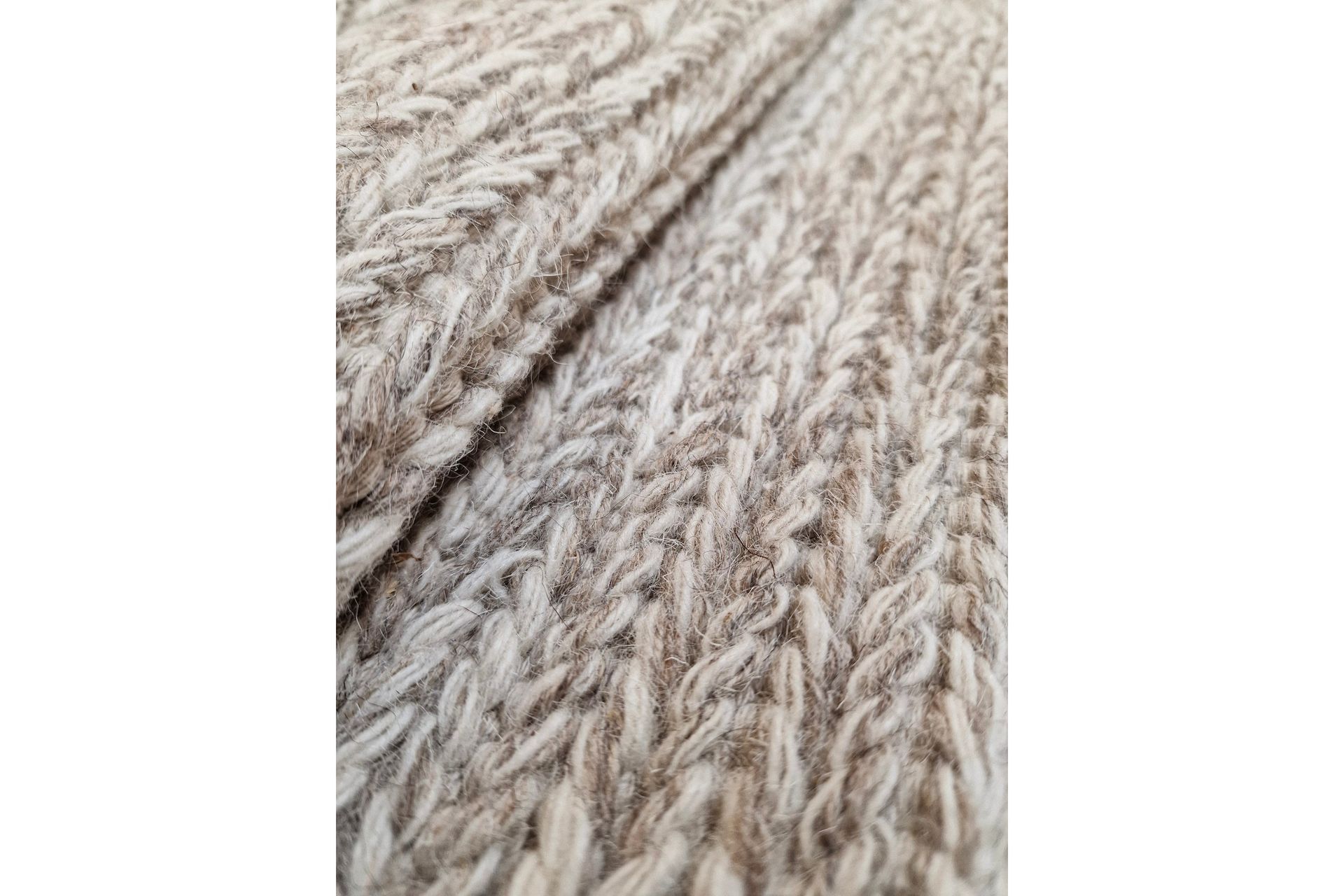Villamatto Bilke Ø240 cm Pyöreä - Beige - Kodintekstiilit & matot - Matto - Moderni matto - Villamatto
