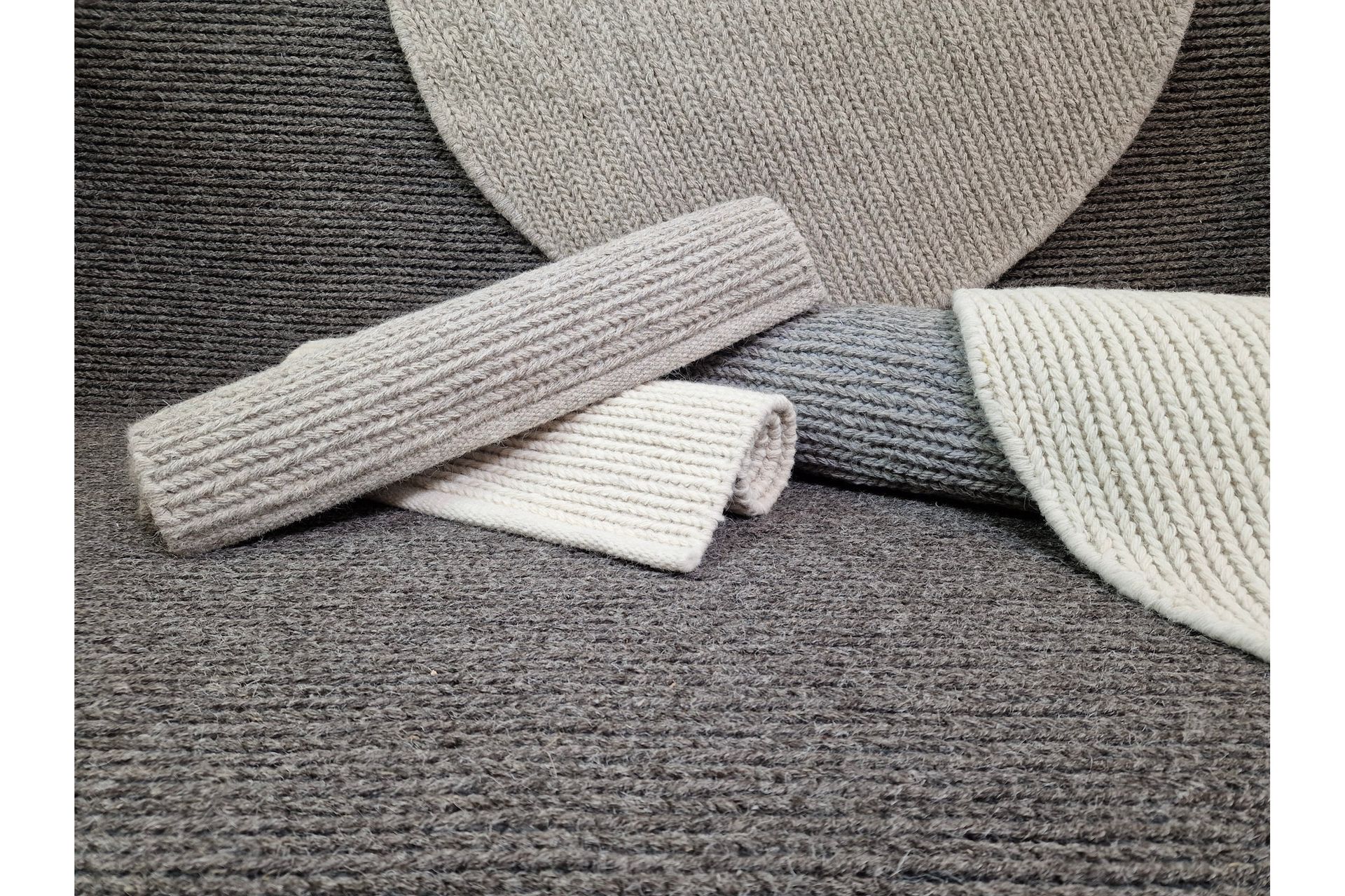 Villamatto Bilke Ø240 cm Pyöreä - Beige - Kodintekstiilit & matot - Matto - Moderni matto - Villamatto