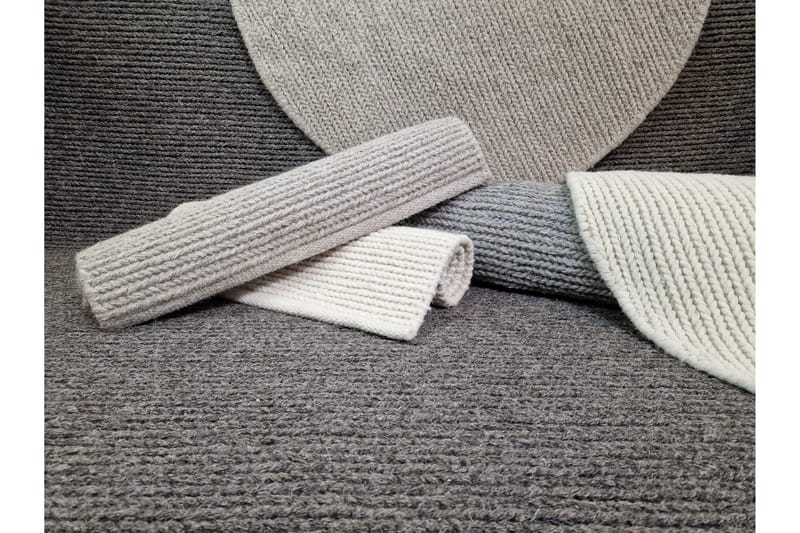 Villamatto Bilke Ø240 cm Pyöreä - Beige - Kodintekstiilit & matot - Matto - Moderni matto - Villamatto
