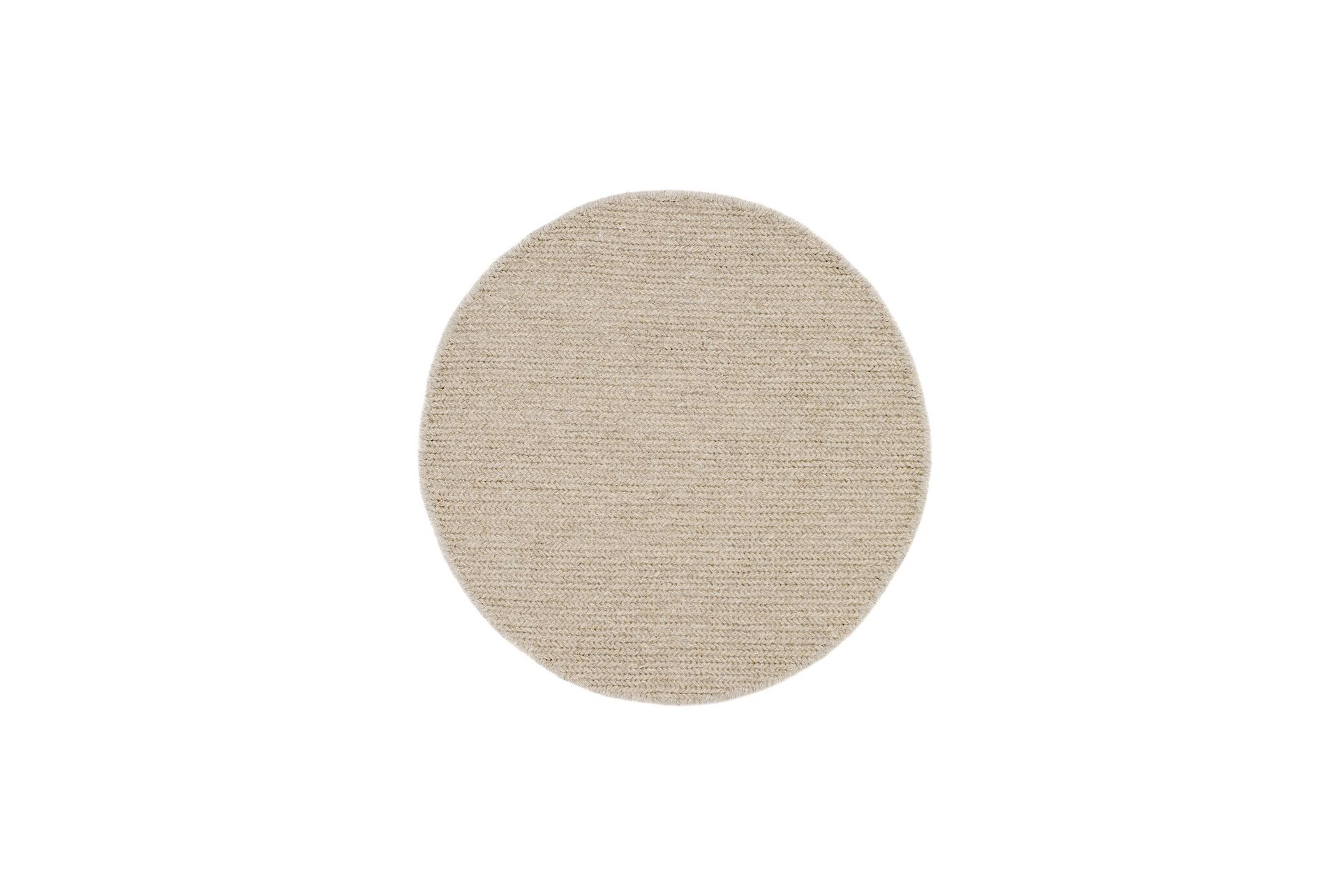 Villamatto Bilke Ø240 cm Pyöreä - Beige - Kodintekstiilit & matot - Matto - Moderni matto - Villamatto