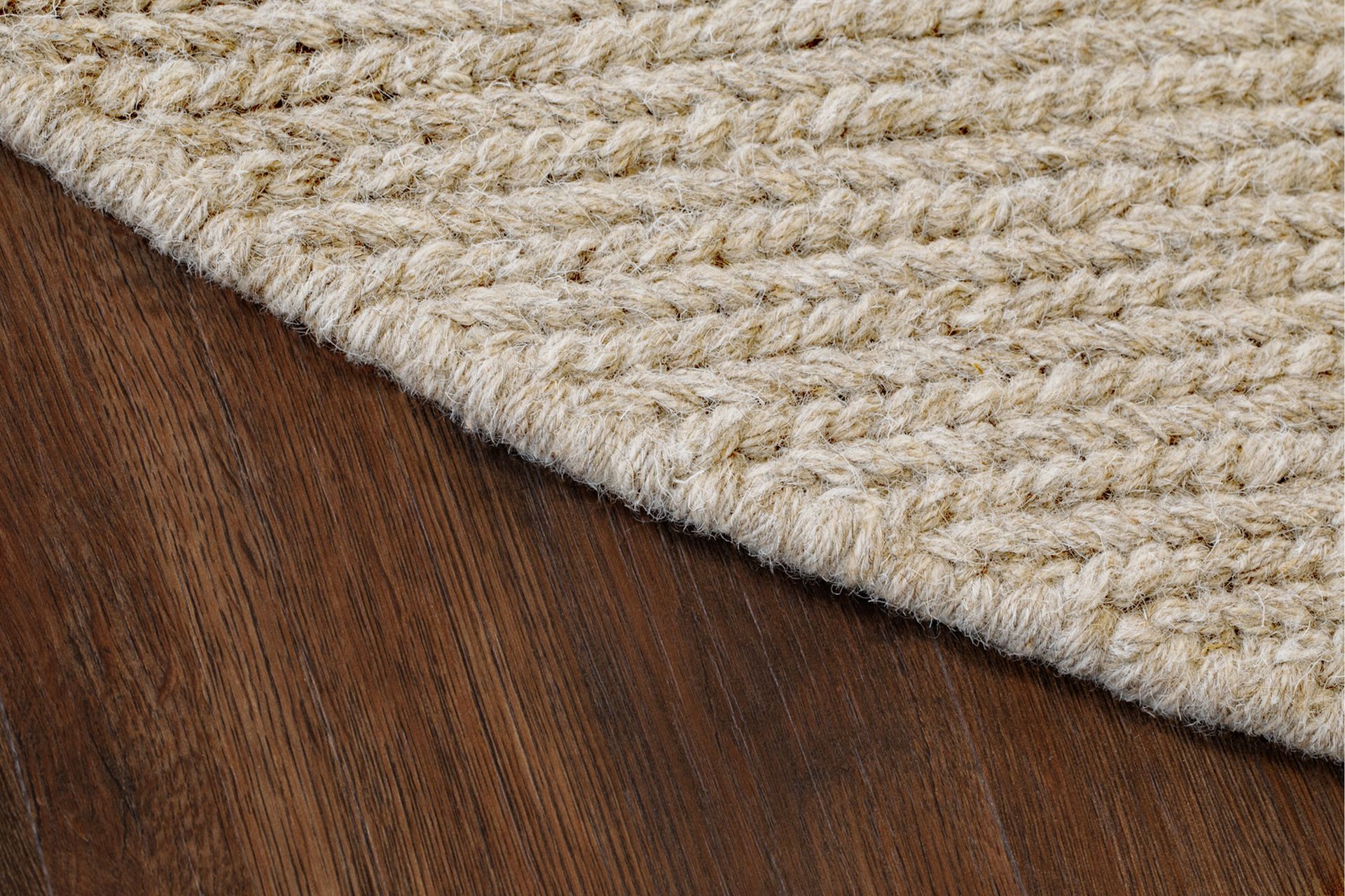 Villamatto Bilke Ø240 cm Pyöreä - Beige - Kodintekstiilit & matot - Matto - Moderni matto - Villamatto