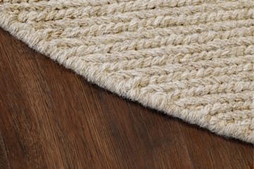 Villamatto Bilke Ø240 cm Pyöreä - Beige - Kodintekstiilit & matot - Matto - Moderni matto - Villamatto